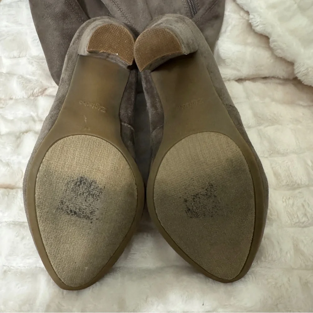 Zigi Soho 9 Bryna Faux Suede Over the‎ Knee Floral Embroidered Heel Boots Boho